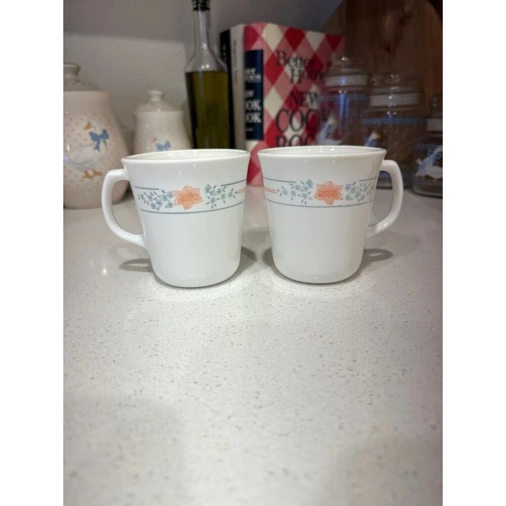 Vintage Corning Apricot Grove Mugs Set of 2